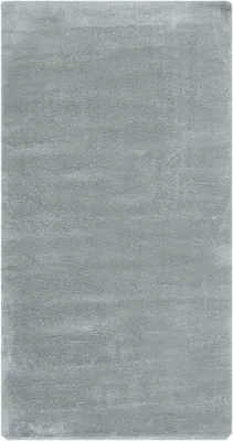 Kunstfellteppich 80x150 cm, hochflorig, hellgrau, rechteckig