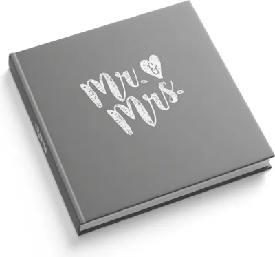 Produktbild von itenga Gästebuch Hochzeit "Mr. & Mrs." 120 Seiten grau 21,0 x 21,0 cm