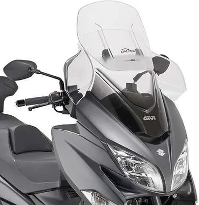 Image de Givi Pare-brise Airflow AF3115G transparent, 650-770 x 670 mm (hxl) - pour Suzuki Burgman 400 (17-23) avec ABE