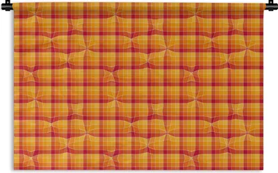 Produktbild von MuchoWow® Wandteppich Wandbehang Orange - Muster - Abstrakt 120x80 cm Tapisserie Dekoration Wandtuch - Wanddekorationen - Wandtücher