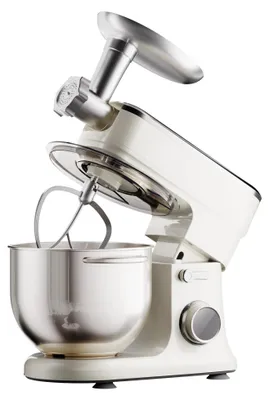 Obrázok produktu pre Kuchynský robot – miesič – 1200 W – nerezová misa s objemom 7 l – 11 rýchlostí – 220 V – zástrčka EÚ – s príslušenstvom vrátane mlynčeka na mäso