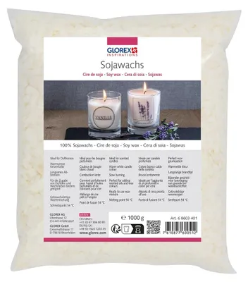 Produktbild von GLOREX 6 8603 401, 1 kg, Weiß, 20 % Sojawachs, 80 % Paraffin, 1 Stück(e)