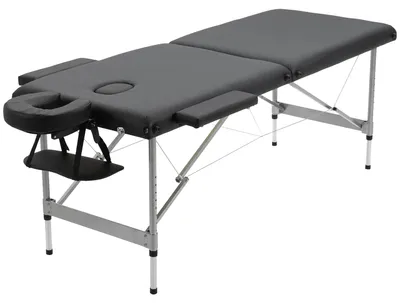Productafbeelding van HOMCOM massagetafel, verstelbare hoogte, maximaal draagvermogen 130 kg, zwart