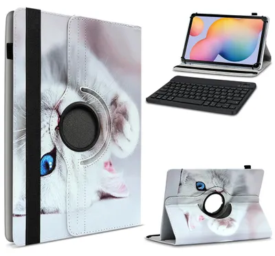 Produktbild von Tablet Hülle Tastatur Tasche für Samsung Galaxy Tab S6 Lite Schutzhülle BluetoothFarbe 360 Uni:Motiv 4