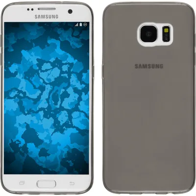 Produktbild von PhoneNatic Case kompatibel mit Samsung Galaxy S7 Edge - grau Silikon Hülle Slimcase Cover