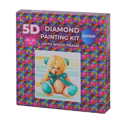 Produktbild von Diamant gerahmtes Mosaik - Teddybär 20x20 89774