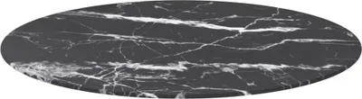 Produktbild von vidaXL Tischplatte Schwarz Ø80x1 cm Hartglas in Marmoroptik
