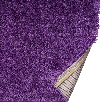 Produktbild von Teppich Prime Shaggy Hochflor Langflor Einfarbig Modern Lila für Wohnzimmer, Schlafzimmer, kinderzimmer