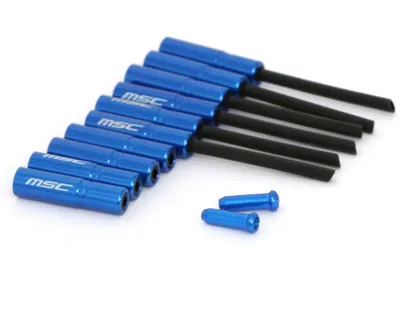 Produktbild von MSC Schaltaussenhülle 4mm Schaltungszug 12tlg Cap Set mit Führung Blau