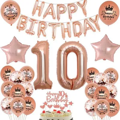 Produktbild von Junges Mädel 10. Geburtstag Dekoration rosa