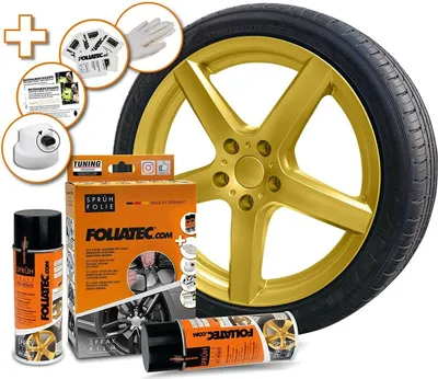 Produktbild von Foliatec Sprühfolie 2 Dosen je 400 ml. gold metallic