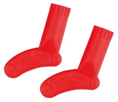 Nadelspitzen-Schutzkappen, Kunststoff, Rot, Groß, 2 Stück