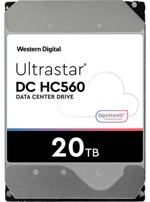 Image de Western Digital Ultrastar DC HC560 disque dur interne 20 TB 7200 RPM 512 MB 3.5" Serial ATA
