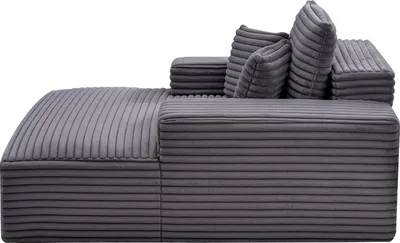 Obrázek produktu pro SucceBuy rozkládací lehátko 124 cm, čalouněná rozkládací pohovka s polštáři a područkami, rozkládací pohovka s pohodlným sedákem do obývacího pokoje a ložnice, křeslo z elastické pěny