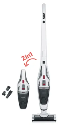 Produktbild von Severin kabelloser 2-in-1 Staubsauger mit Li-Ion Akku, integriertem Handgerät, beutellos, inkl. Möbelpinsel & Fugendüse, weiß/schwarz (HV 7173)