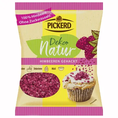 Obrázek produktu pro Pickerd decor přírodní maliny nasekané bez přidaného cukru 20g