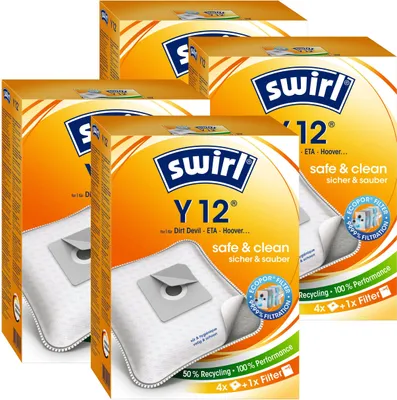 Produktbild von 4x Swirl Y 12 MP Plus AirSpace Staubsaugerbeutel Staubbeutel Microvlies