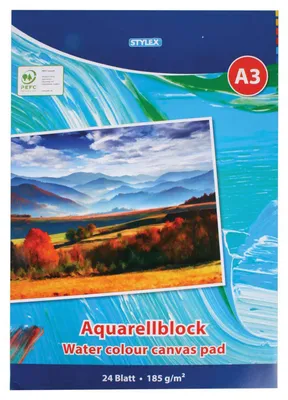 Produktbild von Aquarellblock 297x420mm DIN A3 24 Blatt 185g/m²