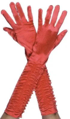 Produktbild von Handschuhe lang Rot glänzend lange rote Kostüm Fasching
