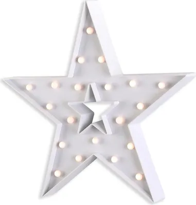 Produktbild von LED Leuchtstern 38,5x37cm Weiß Stern Beleuchtung Weihnachten