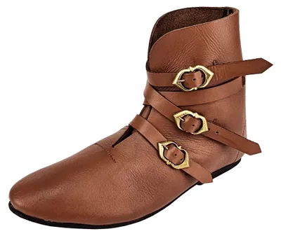 Produktbild von Mittelalter Halbstiefel braun mit Gummisohle, Curt 39