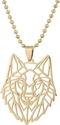Produktbild von Halskette Hollow Wolf - Gold für Uni KP33461