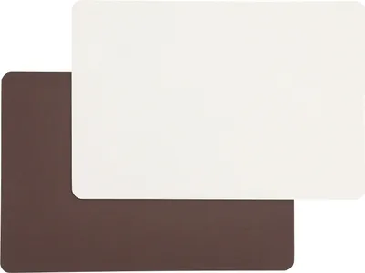 Produktbild von 4 Stück Platzsets Rechteckig  2-farbig Braun Creme zum Wenden