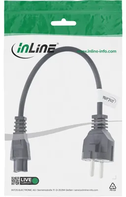 Zdjęcie produktu dla InLine 16656T, 0,3 m, Wtyczka zasilająca typu F