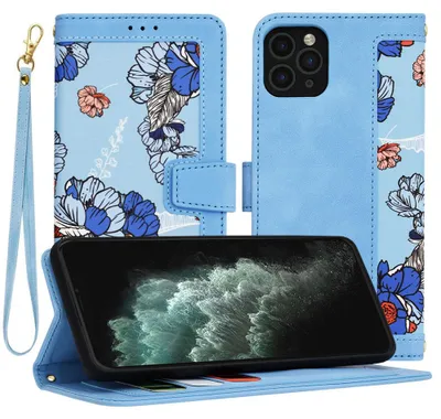 Produktbild von Techsuit FlipCraft Book Wallet Klapphülle mit Kabel für Apple iPhone 11 Pro Max - Vibrant Blue