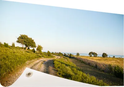 Produktbild von Gartenposter - 120x80 cm - Die Straße zum Meer  - Modernes Wandbilder