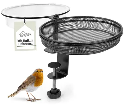 Produktbild von 2-in-1 Vogel-Futterspender mit Vogelbad für Balkon