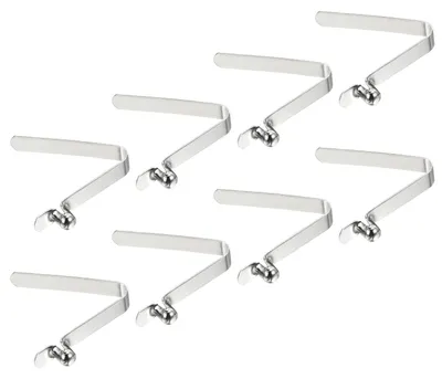 Productafbeelding van Stootstangclips van mangaanstaal, 8 stuks, 6,5 x 5 mm, verstelbare bevestiging voor gebruik bij kamperen