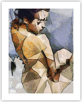 Produktbild von Poster - Poster ohne Rahmen - Figuren Geometrisch Frau - 40x50 cm - Wand Bild - Wanddeko - Wandbilder - Kunstposter - Wandposter - Bilder - Kunstdruck - Wanddekoration - Wandbild - P2XPA40x50-5151