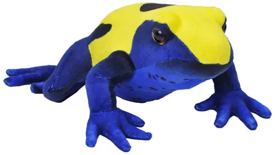Produktbild von kuschelfrosch Junior 38 cm Plüsch blau/gelb/schwarz