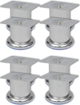 Produktbild von Sofabeine 8 Stk. Rund Chrom 60 mm