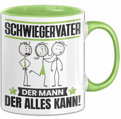 Produktbild von Schwiegervater Tasse Geschenk für Schwiegervater Der Mann Der Alles Kann Geschenkidee zum Geburtstag (Grün)