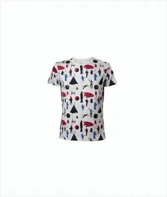 Produktbild von Star Wars T-Shirt -L- All Over Print, weiss