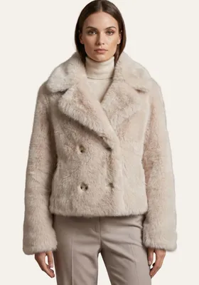 Produktbild von Toscana Lammfelljacke in Creme-Beige Modell 1039 - Größe: M