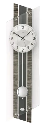 Immagine prodotto di AMS 5300 Orologio da parete radiocontrollato Orologio da parete radiocontrollato con pendolo Struttura fossile Orologio a pendolo