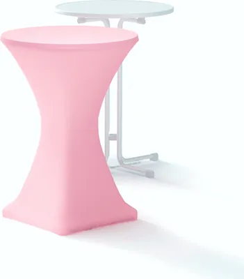 Produktbild von Stehtischhusse, rosa - blush, 80cm,  in premium Hotel Qualität,  von munich-sales stretch - von munich-sales