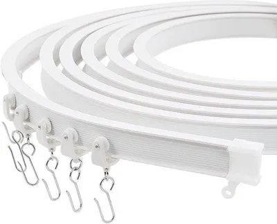 Produktbild von Famanu Decken Gardinenstange - Flexible Gardinenstange - Raumtrennung Dusche - Einfache Montage - 3 Meter - Weiß