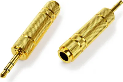 Produktbild von 2 x Audio Adapter 6.35mm zu 3.5mm Für Kopfhörer Ohrhörer