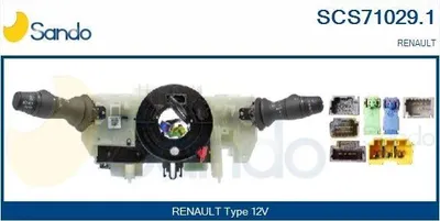 Produktbild von SANDO SCS71029.1 Lenkstockschalter Kombischalter für RENAULT MEGANE III Grandtour (KZ0/1) Scénic III (JZ0/1) GRAND SCÉNIC III (JZ0/1)