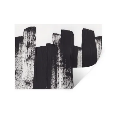 Produktbild von MuchoWow® Wandtattoo Wandsticker Wandaufkleber Farbe - Abstrakt - Schwarz - Weiß 80x60 cm Selbstklebend und Repositionierbar - Faltenfrei