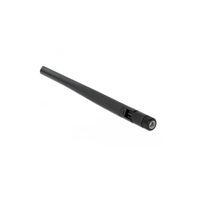 Obrázek produktu pro DeLOCK WLAN 802.11 a/ax/a/b/g/n anténa RP-SMA samec 5 dBi, 20 cm, všesměrová s ohebným výklopným spojem a černým gumovým povrchem, 5 dBi, 2.4 - 2.5, 5.15 - 5.85 GHz, IEEE 802.11a, IEEE 802.11ax, IEEE 802.11b, IEEE 802.11g, IEEE 802.11n, 50 ohm, Vícesměrová anténa, RP-SMA