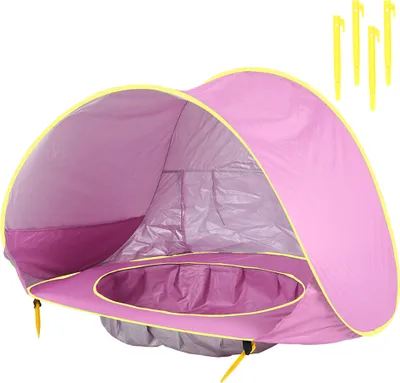 Pop Up Strandmuschel Mit Mini-Pool - UV-Schutz 50+ Für Babys 0-3 Jahre