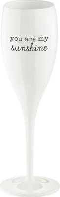 Immagine prodotto di Koziol Cheers No.1 You Are My Sunshine Superglas mit Druck, Sektglas, Champagnerglas, Trinkglas, Glas, Cotone White, 100 ml, 3440525