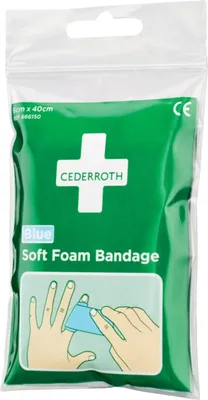 Produktbild von CEDERROTH Schaumbandage blau 6cm x 40cm, 1 Beutel