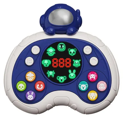 Produktbild von Quick Push-Spielekonsole mit Digitalem Display,Speed ??Push-Spielekonsole,Tragbare Handheld-Konsole mit 999 Leveln fuer Jungen & Maedchen 3-12 - Perfekt fuer Osterkoerbe,Blau