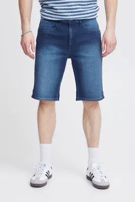Immagine prodotto di Blend BHDenim pantaloncini da uomo in denim con tasche passanti per cintura in misto cotone leggermente elasticizzati slim fit